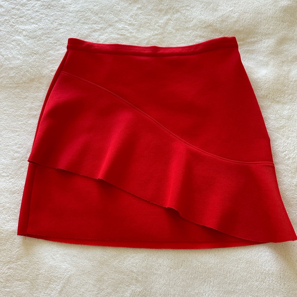 NWOT Topshop Red Mini Skirt